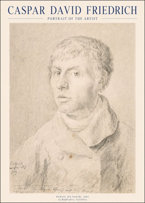 Caspar David Friedrich Portrait of the Artist No1 - Affiche