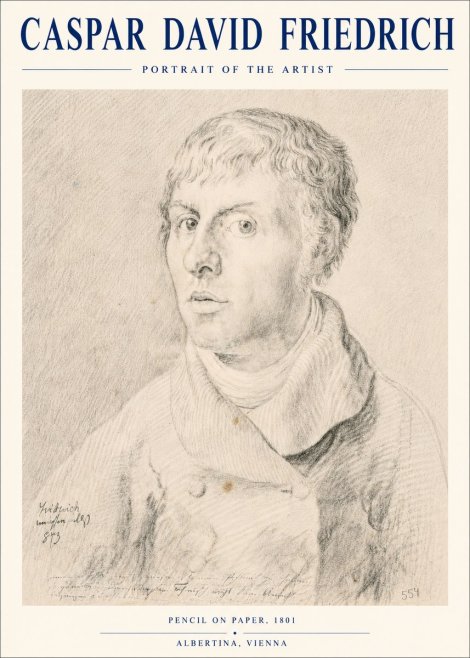 Caspar David Friedrich Portrait of the Artist No4 - Affiche