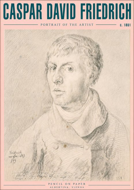 Caspar David Friedrich Portrait of the Artist No5 - Affiche