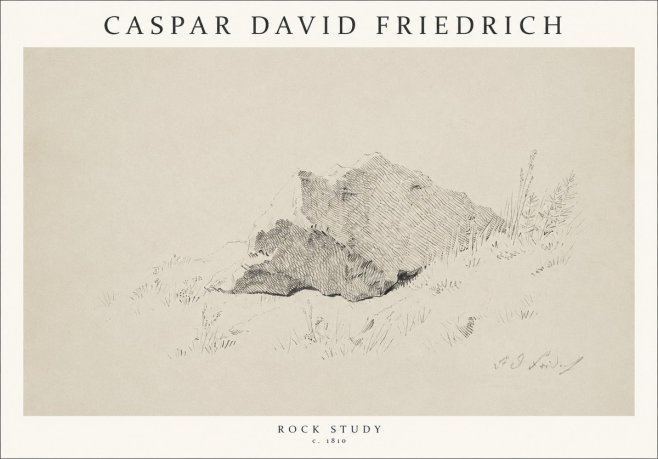 Caspar David Friedrich Rock Study No1 - Affiche