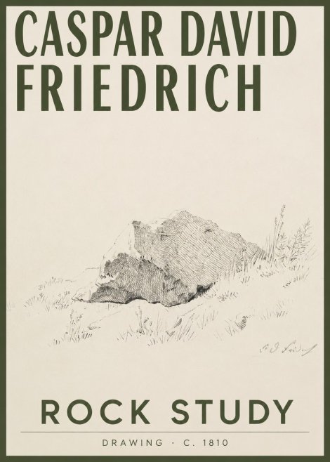 Caspar David Friedrich Rock Study No2 - Affiche