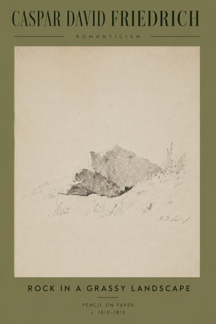 Caspar David Friedrich Rock Study No4 - Affiche
