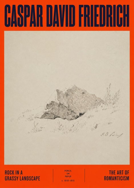 Caspar David Friedrich Rock Study No5 - Affiche