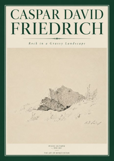 Caspar David Friedrich Rock Study No6 - Affiche