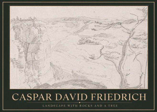 Caspar David Friedrich Landscape with Rocks and a Tree No1 - Affiche