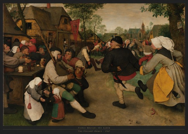 Pieter Bruegel The Peasant Dance II No5 - Affiche