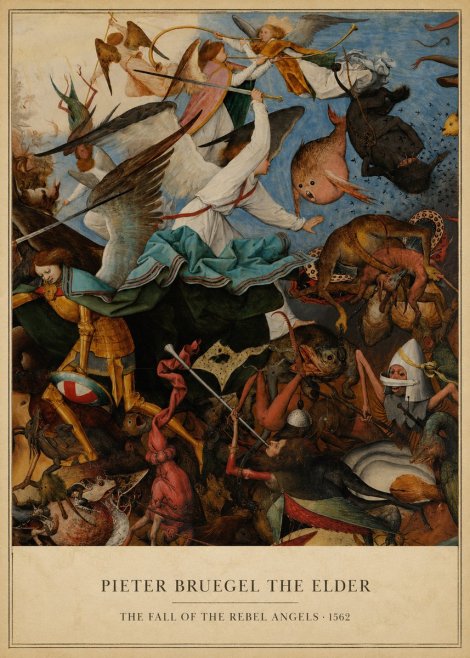 Pieter Bruegel The Fall of the Rebel Angels IV No6 - Affiche