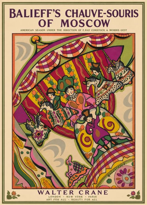Walter Crane Balieff's Chauve-souris of Moscow No3 - Affiche