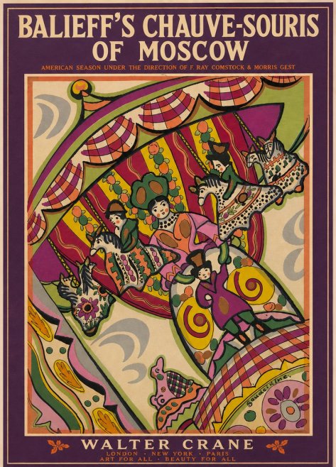 Walter Crane Balieff's Chauve-souris of Moscow No4 - Affiche