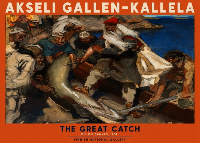 Akseli Gallen-Kallela The Great Catch No2 - Affiche
