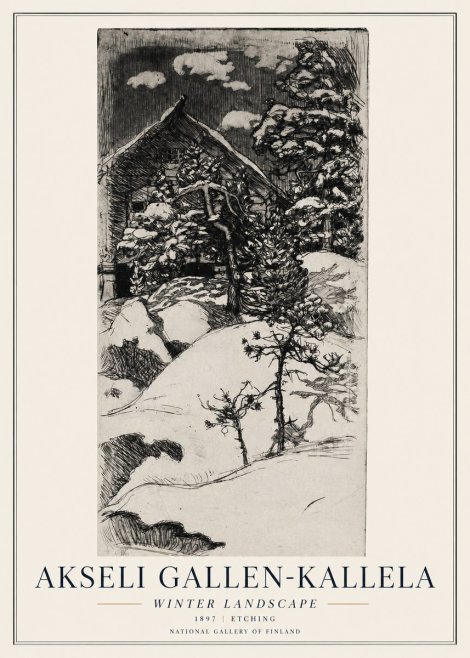 Akseli Gallen-Kallela Winter Landscape I No1 - Affiche