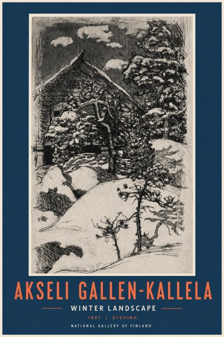 Akseli Gallen-Kallela Winter Landscape I No2 - Affiche