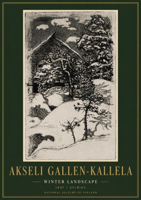 Akseli Gallen-Kallela Winter Landscape I No5 - Affiche