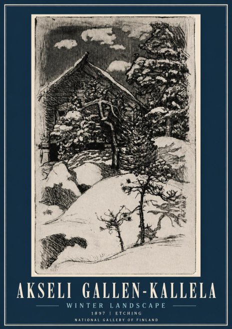 Akseli Gallen-Kallela Winter Landscape I No6 - Affiche
