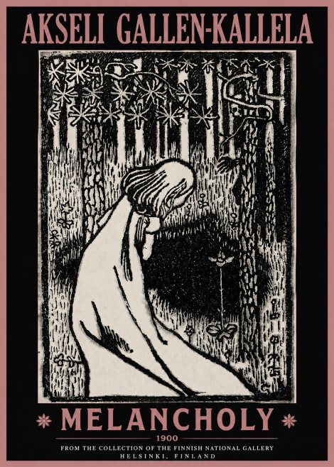 Akseli Gallen-Kallela Melancholy No4 - Affiche