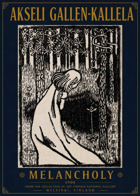 Akseli Gallen-Kallela Melancholy No5 - Affiche
