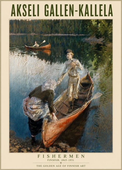 Akseli Gallen-Kallela Fishermen No4 - Affiche