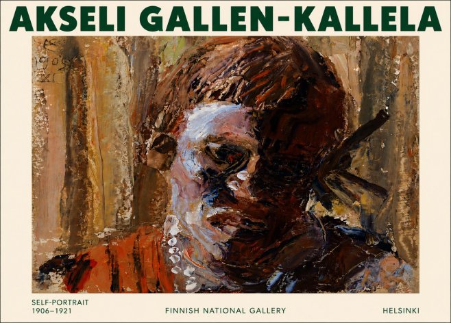 Akseli Gallen-Kallela Self-portrait, 1906-1921 No5 - Affiche