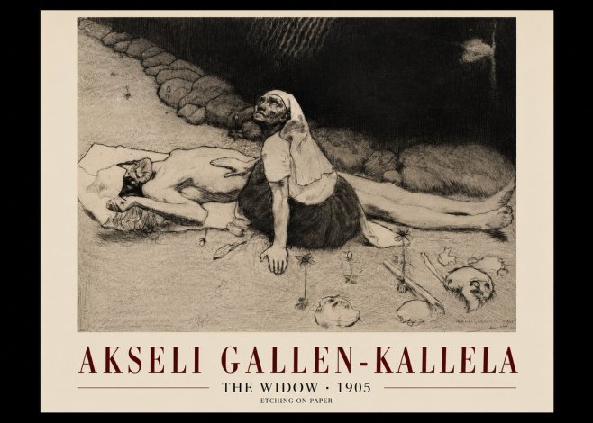 Akseli Gallen-Kallela The Widow No1 - Affiche