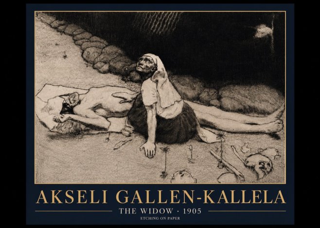 Akseli Gallen-Kallela The Widow No3 - Affiche