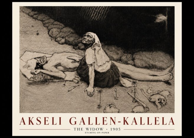 Akseli Gallen-Kallela The Widow No4 - Affiche