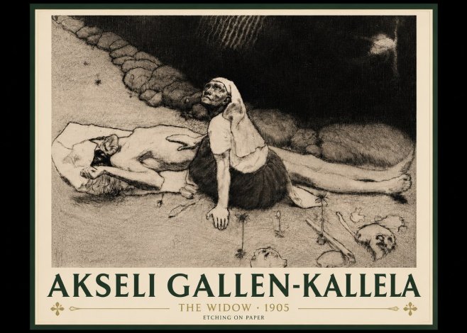 Akseli Gallen-Kallela The Widow No5 - Affiche