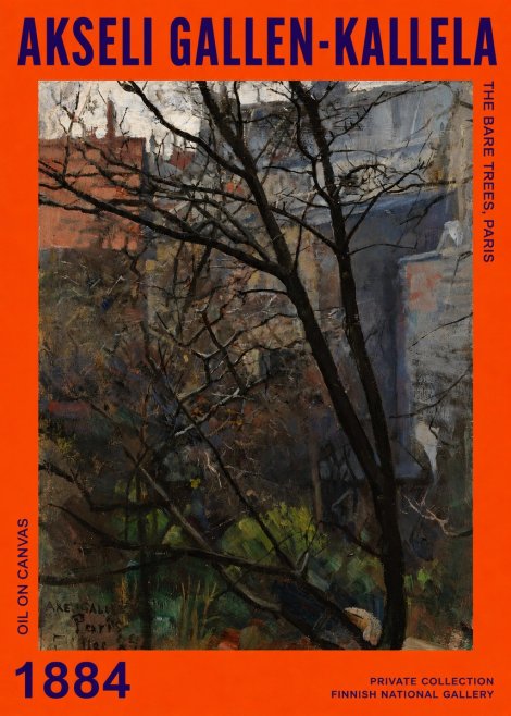 Akseli Gallen-Kallela The Bare Trees, Paris No2 - Affiche