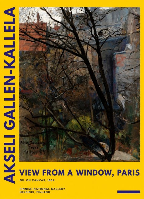 Akseli Gallen-Kallela The Bare Trees, Paris No5 - Affiche