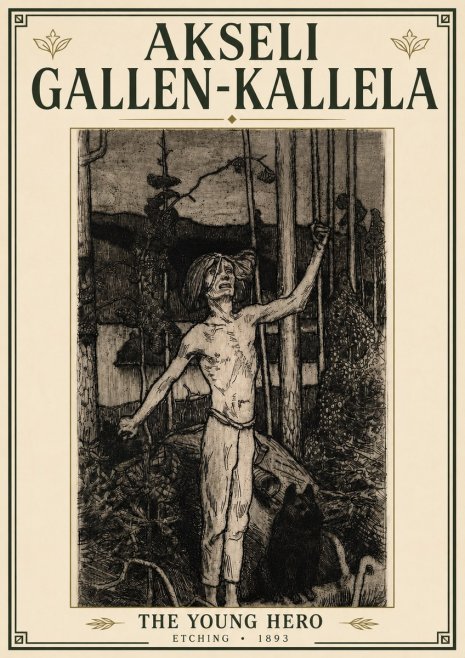 Akseli Gallen-Kallela The Young Hero No6 - Affiche