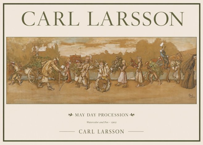 Carl Larsson May Day Procession No1 - Affiche