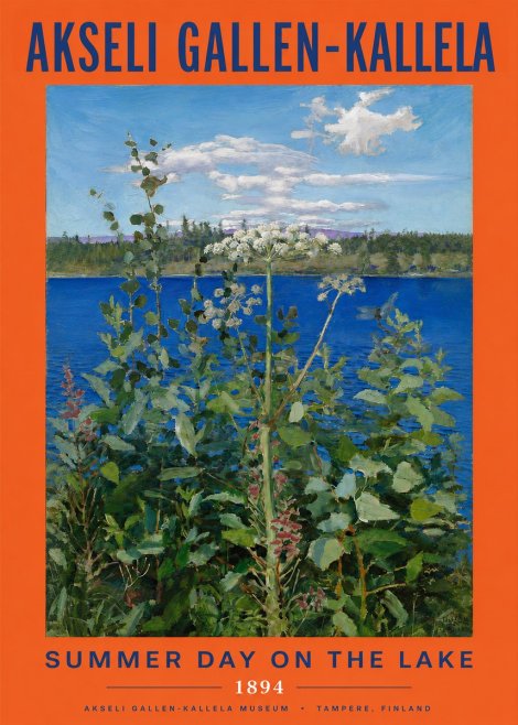 Akseli Gallen-Kallela Summer Day on the Lake No2 - Affiche