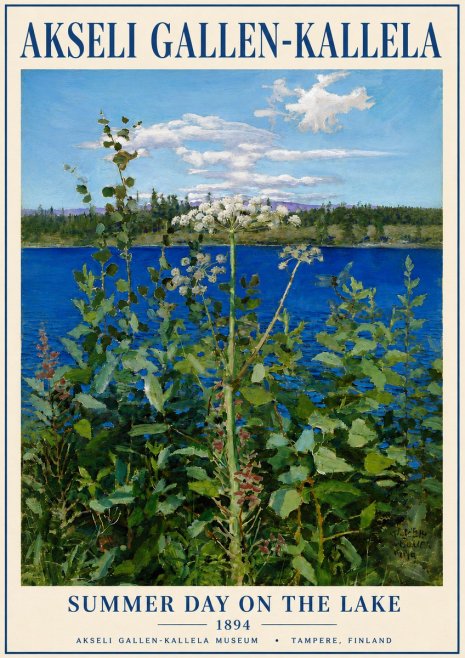 Akseli Gallen-Kallela Summer Day on the Lake No4 - Affiche
