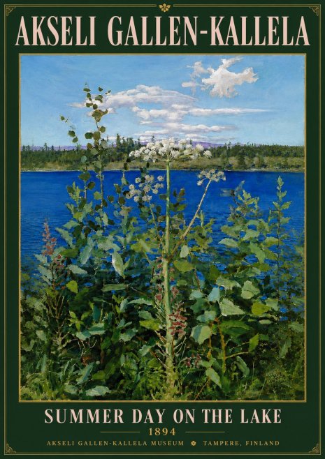 Akseli Gallen-Kallela Summer Day on the Lake No5 - Affiche