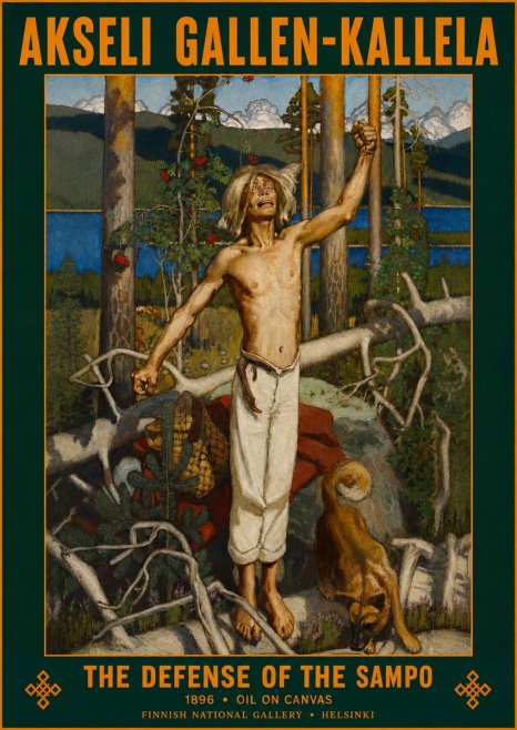 Akseli Gallen-Kallela The Defense of the Sampo No2 - Affiche