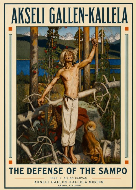 Akseli Gallen-Kallela The Defense of the Sampo No4 - Affiche