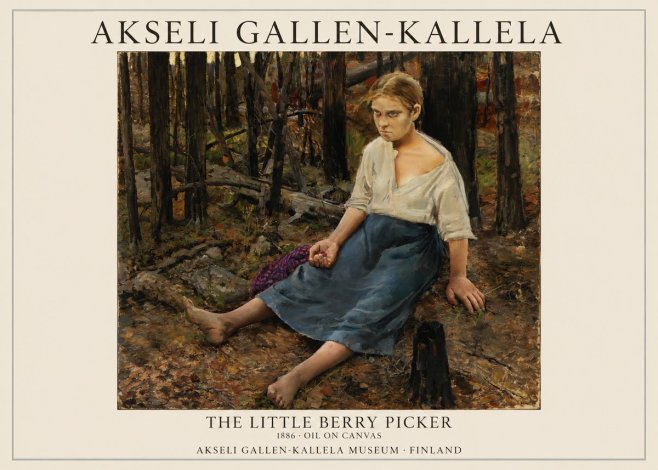 Akseli Gallen-Kallela The Little Berry Picker No1 - Affiche