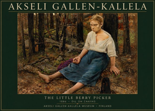 Akseli Gallen-Kallela The Little Berry Picker No3 - Affiche