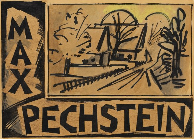 Max Pechstein Abstract Village Landscape No6 - Affiche