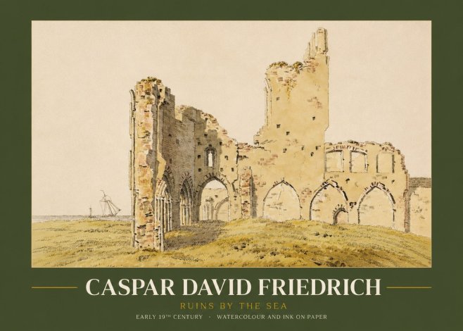 Caspar David Friedrich Ruins by the Sea No2 - Affiche