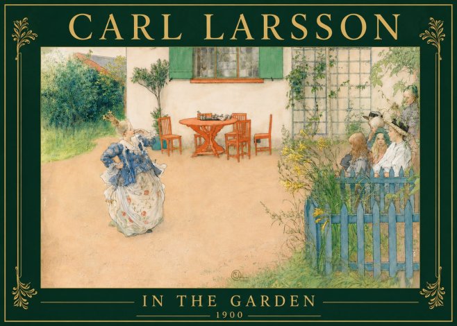 Carl Larsson In the Garden No6 - Affiche