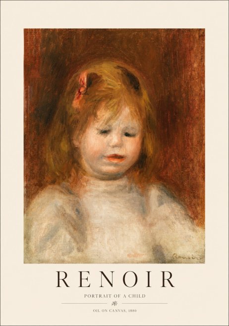 Renoir Portrait of a Child I No1 - Affiche