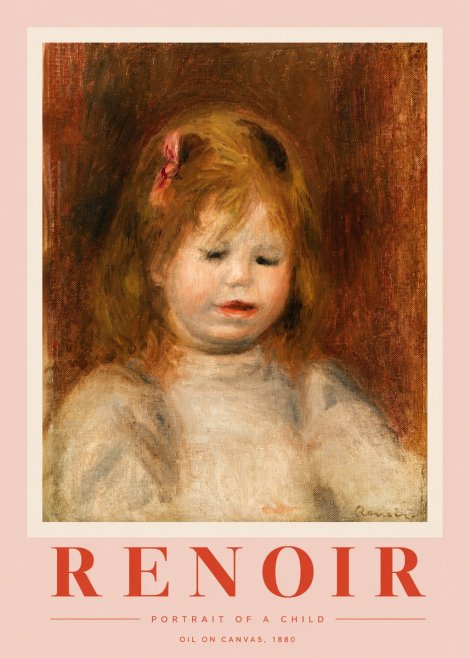 Renoir Portrait of a Child I No2 - Affiche