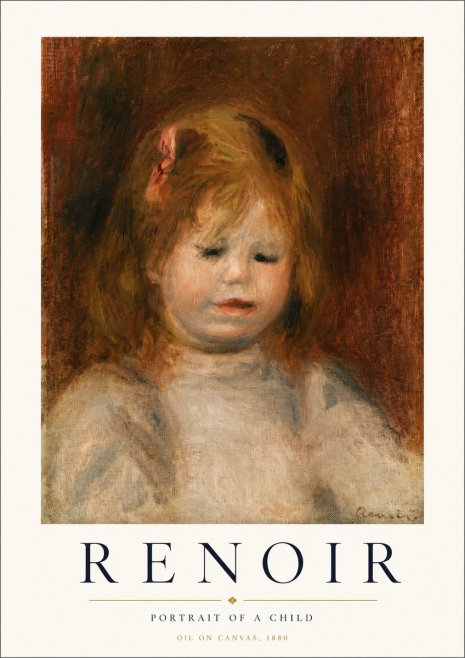 Renoir Portrait of a Child I No3 - Affiche