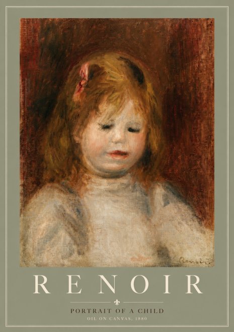 Renoir Portrait of a Child I No4 - Affiche