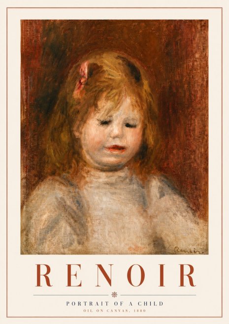 Renoir Portrait of a Child I No5 - Affiche