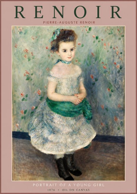 Renoir Portrait of a Young Girl I No2 - Affiche