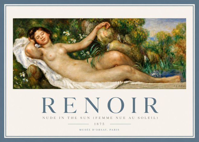 Renoir Nude in the Sun (Femme Nue Au Soleil) No4 - Affiche