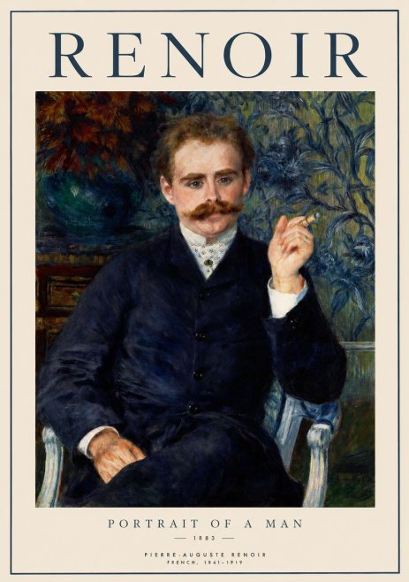 Renoir Portrait of a Man I No1 - Affiche
