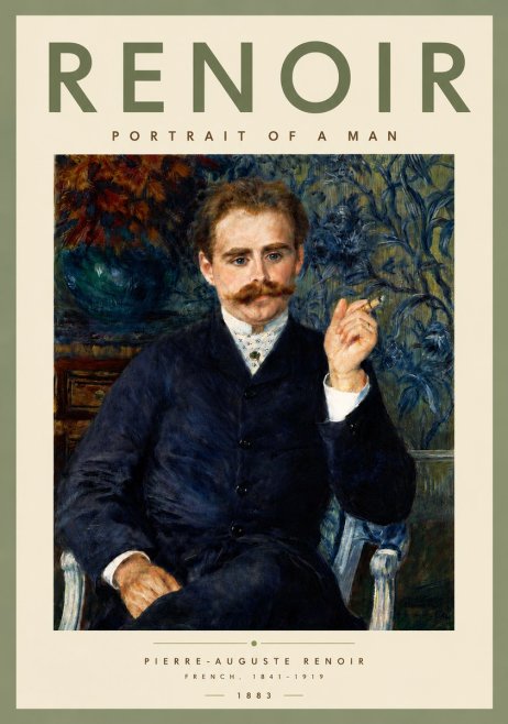 Renoir Portrait of a Man No5 - Affiche