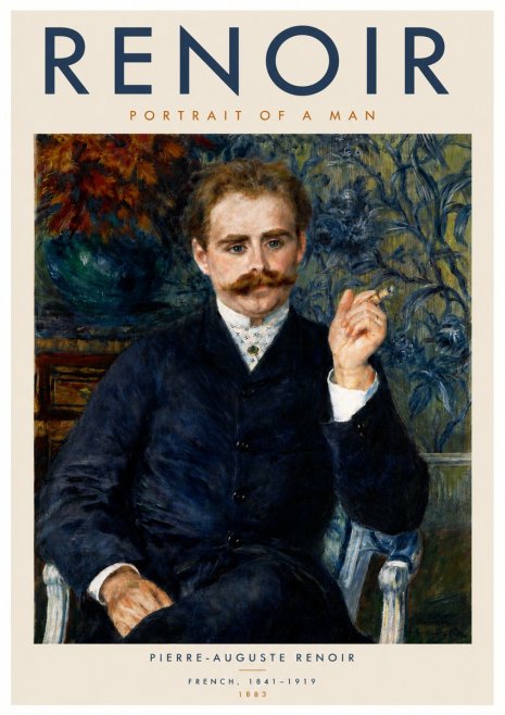 Renoir Portrait of a Man No6 - Affiche